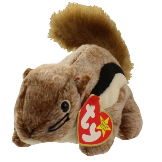 TY Beanie Baby - CHIPPER the Chipmunk (Regular Size 6.5")(BONUS 1 TY CARD & 1 FUN CHOPS)
