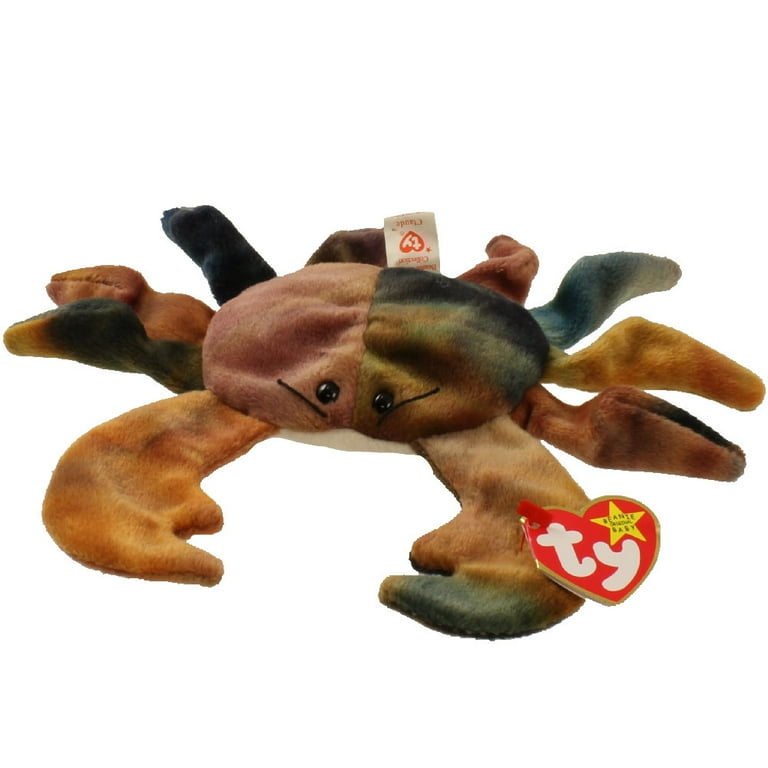 Plush Beanie Baby Crab Ty Beanie Buddy DIGGER The Orange Crab