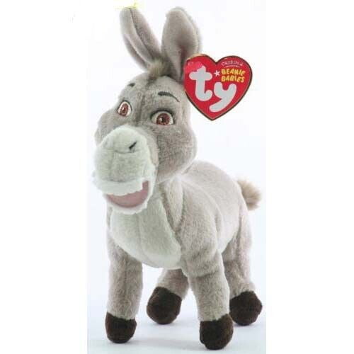 TY Beanie Baby - DONKEY the Donkey 7" Plush (Shrek DVD Exclusive) (BONUS ONE RANDOM TY ERASER)