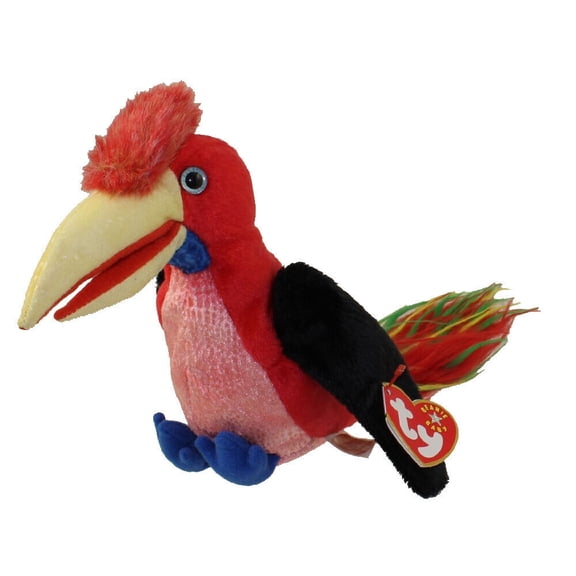 TY Beanie Baby - FRILLS the Hornbill Bird Plush (BONUS ONE FUN CHOPS)