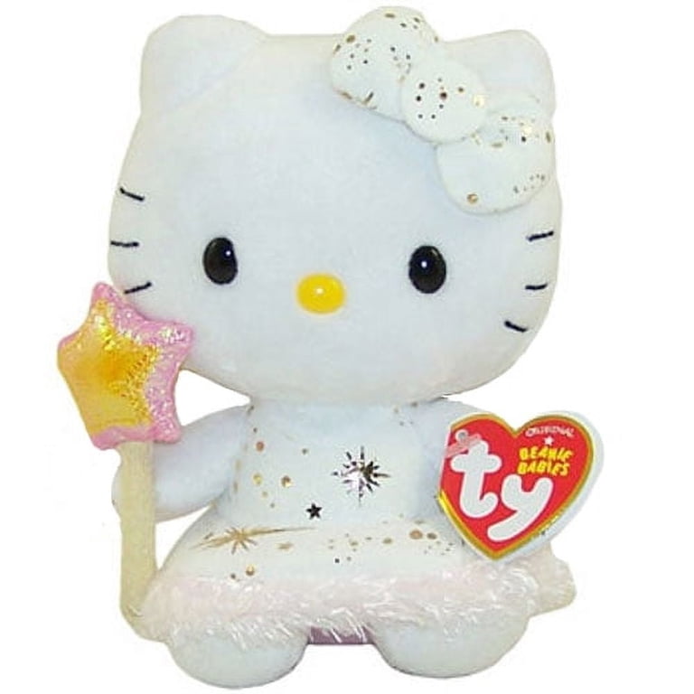 TY Beanie Baby - HELLO KITTY ( GOLD ANGEL ) ( No wings with pink TY Beanie Baby - HELLO KITTY ( GOLD ANGEL ) ( No wings with pink