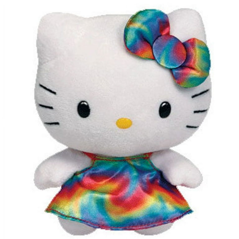 TY Beanie Baby HELLO KITTY Rainbow Tie Dye 6 inch Plush