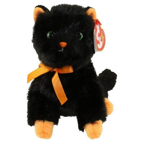 TY Beanie Baby - JINXY the Black Cat (6" Plush)(BONUS 1 FUN CHOPS & 1 RANDOM TY ERASER)