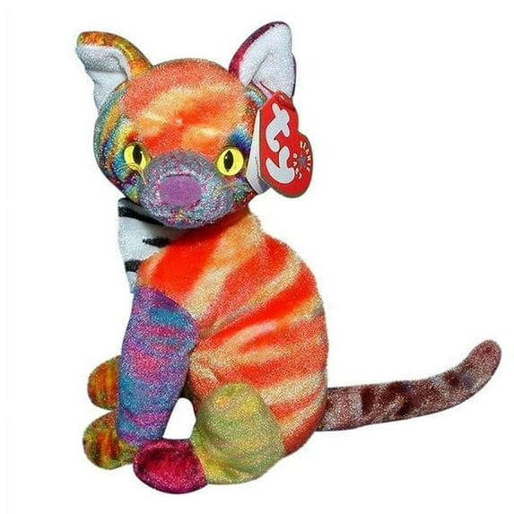 TY Beanie Baby - KALEIDOSCOPE the Cat (Regular Size 6" Plush) (BONUS 1 RANDOM TY ERASER)