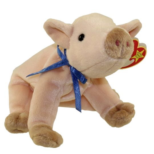TY Beanie Baby - KNUCKLES the Pig (Regular Size 5" Plush)(BONUS 1 FUN CHOPS & 1 TY CARD)