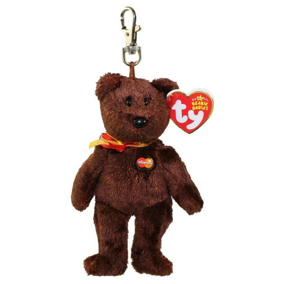 TY Beanie Baby - MC MASTERCARD Bear ( Metal Key Clip - Credit Card Exclusive ) (5.5 inch)