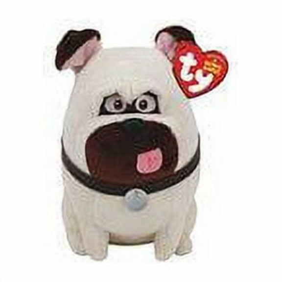 TY Beanie Baby - MEL the Pug Dog (Secret Life of Pets) (6" Plush) (BONUS ONE FUN CHOPS)