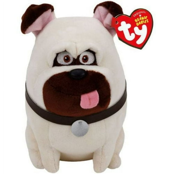 TY Beanie Baby - MEL the Pug Dog (Secret Life of Pets) (6" Plush) (BONUS ONE RANDOM TY ERASER)