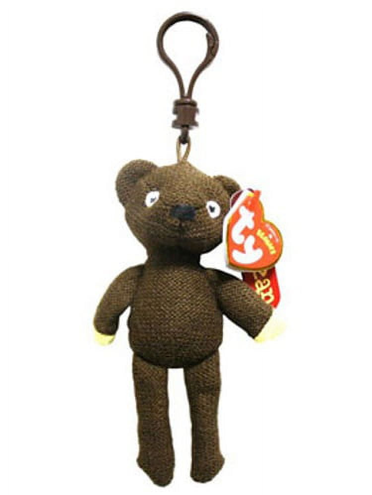 TY Beanie Baby - MR. BEAN'S TEDDY BEAR (Plastic Key Clip - UK Exclusive) (5  inch) 