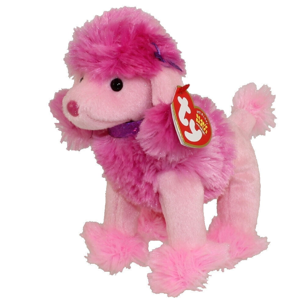 TY Beanie Baby - OOH-LA-LA the Pink Poodle Dog (6" Plush) (BONUS ONE RANDOM TY ERASER)