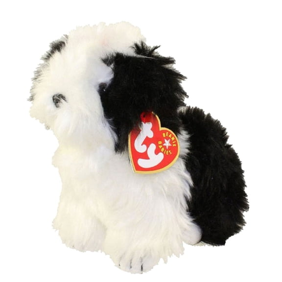 TY Beanie Baby - POOFIE the Dog (REGULAR SIZE 6" PLUSH)(BONUS 1 FUN CHOPS & 1 TY CARD)