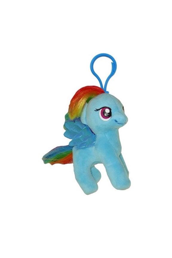 Beanie Baby - RAINBOW DASH (Plastic Key Clip - 5" Plush) (NO TY HANG TAG)