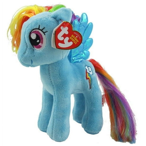 TY Beanie Baby - RAINBOW DASH Pony (7" Plush) (BONUS 1 RANDOM TY ERASER)