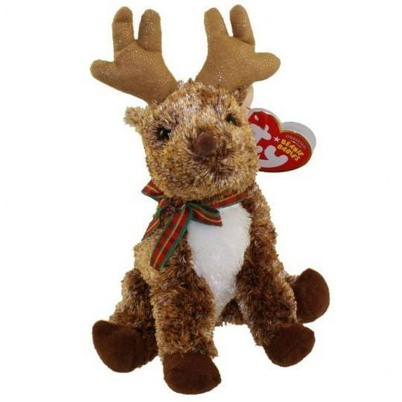 TY Beanie Baby - ROOFTOP the Reindeer (7 inch) Plush