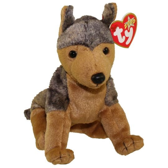 TY Beanie Baby - SARGE the German Shepherd Dog (6" Plush) (BONUS ONE RANDOM TY ERASER)