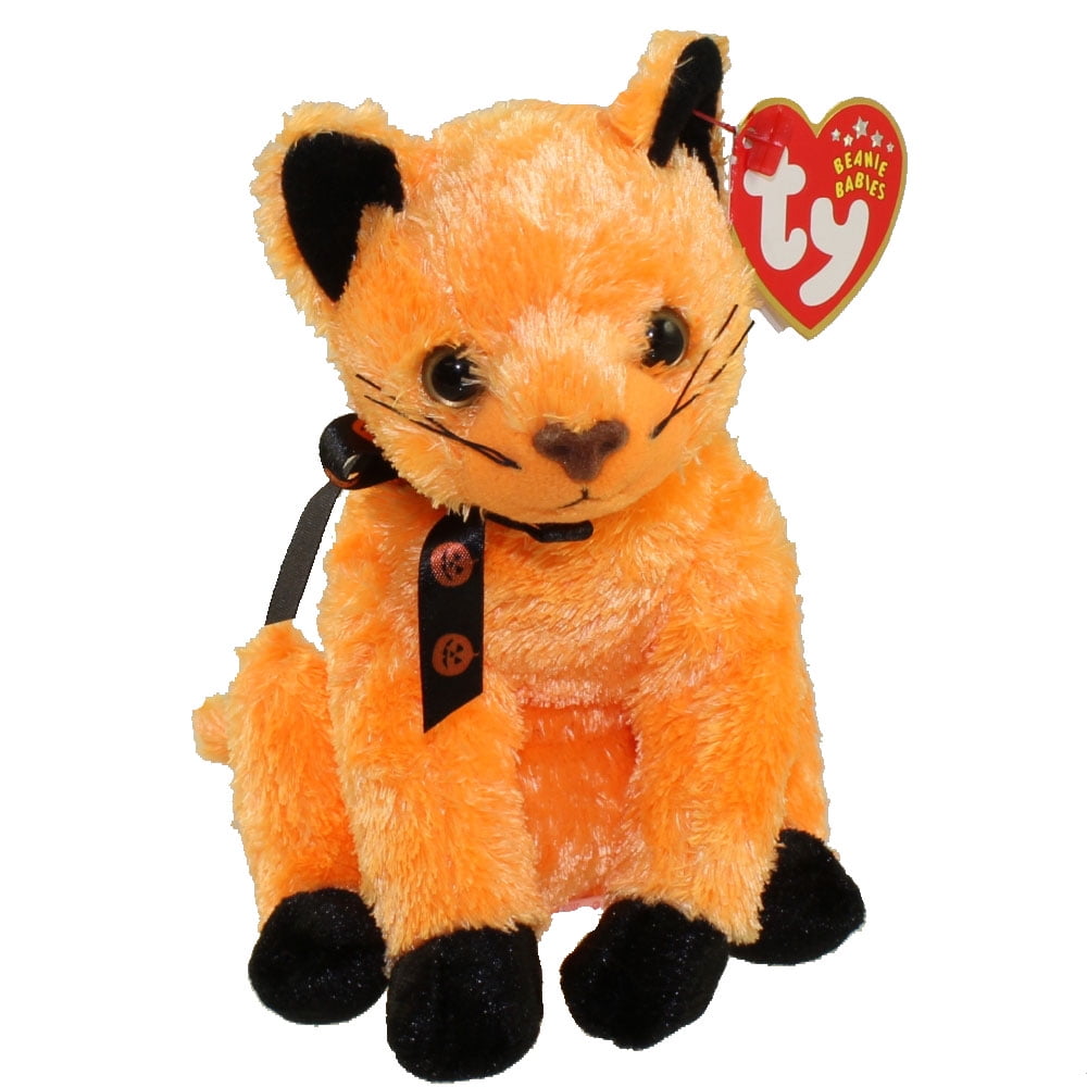 TY Beanie Baby SCARED e Plush Stuffed Toy Kitten Orange Cat Internet Exclusive 6 inch Walmart