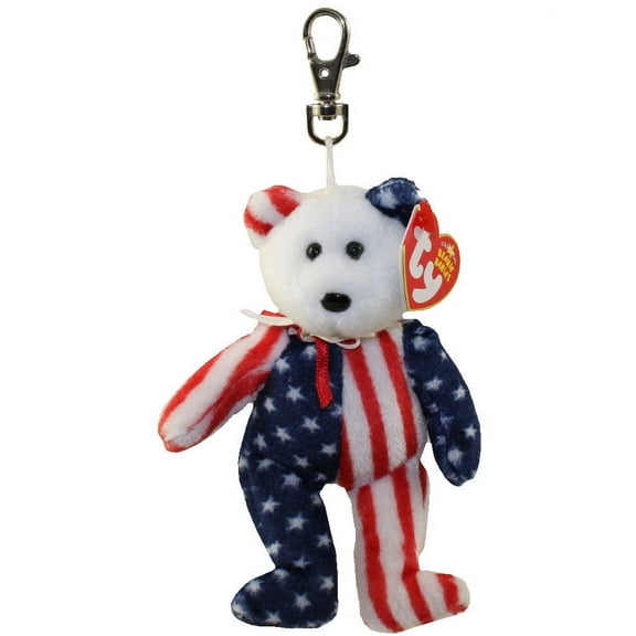 TY Beanie Baby - SPANGLE the Bear ( Metal Key Clip ) (5.5 inch)
