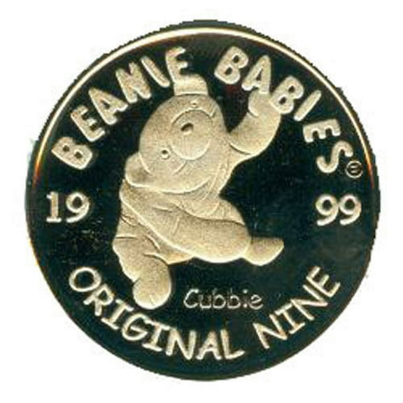 TY Beanie Baby Silver Coin - CUBBIE the Bear