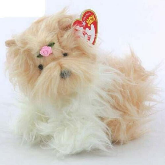 TY Beanie Baby - TIBBY the Shih Tzu Dog (5" Plush) (BONUS ONE RANDOM TY ERASER)