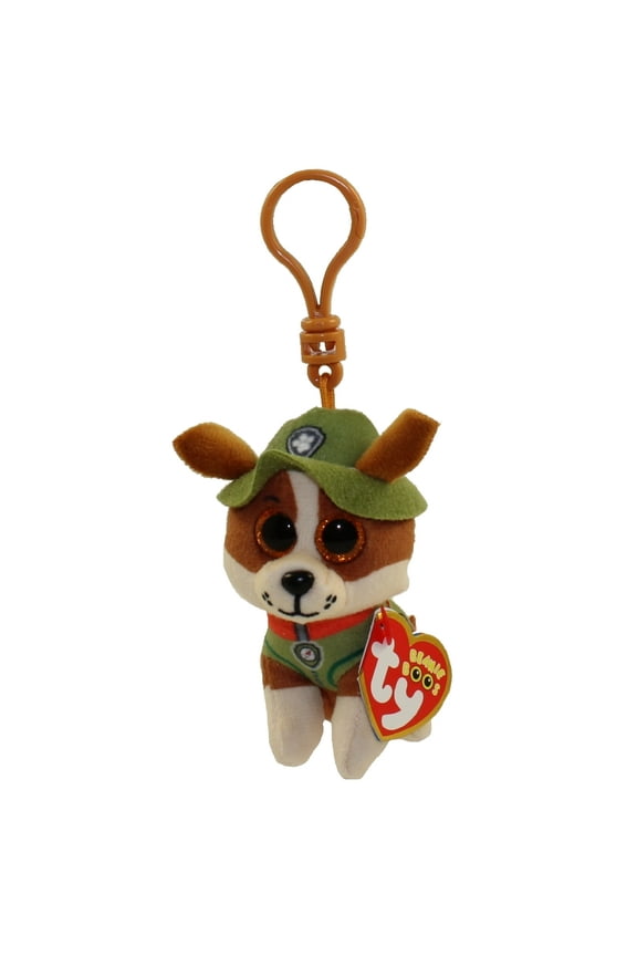 Beanie Baby - TRACKER ( Paw Patrol - Plastic Key Clip ) (4 inch)
