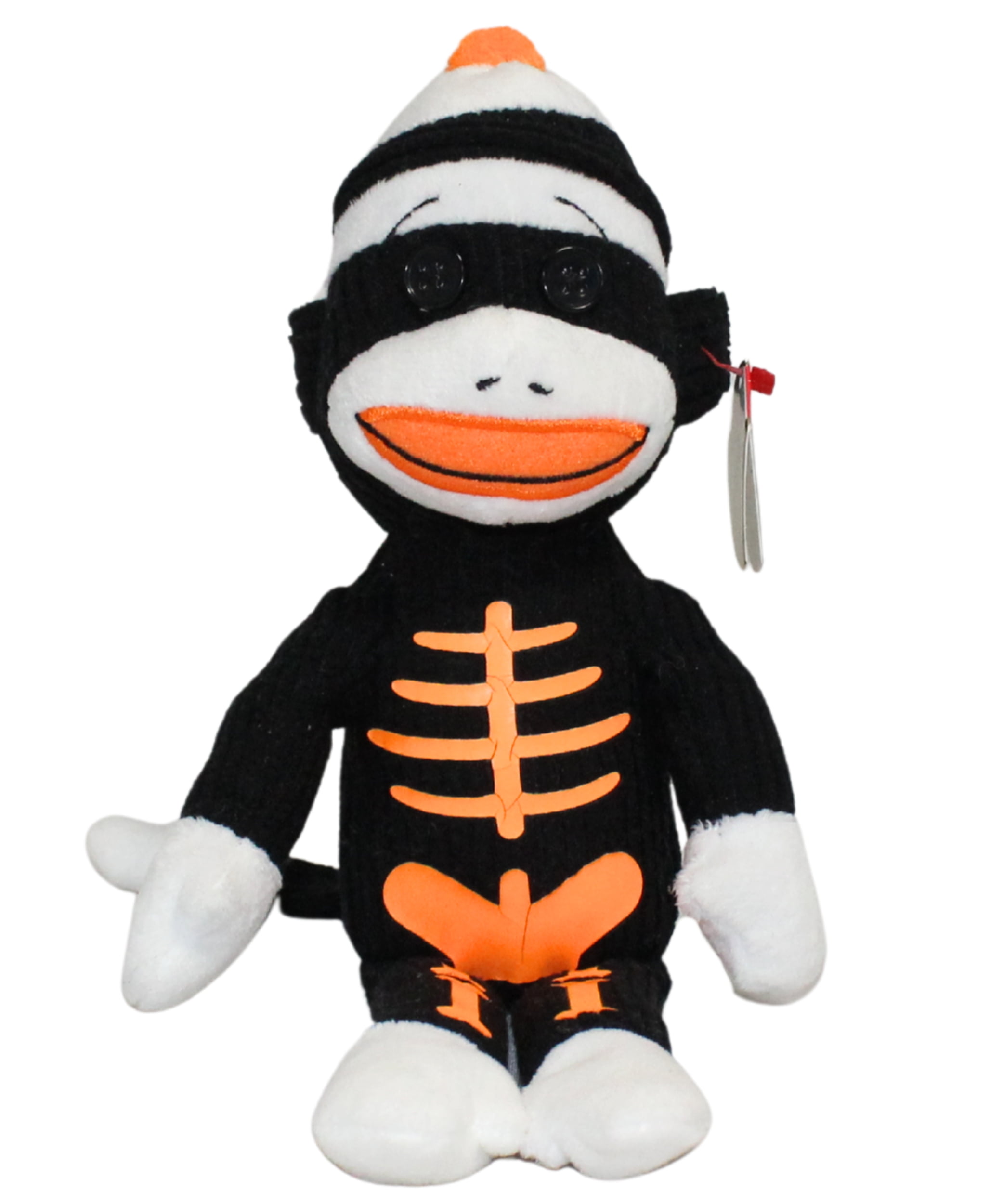 Ty Beanie Babies Tricks The Skeleton Sock Monkey Halloween Stuffed