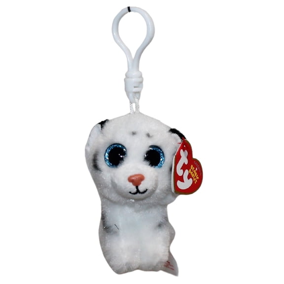 Ty Beanie Baby (Plastic Key Clip) - Tundra the White Bengal Tiger - Stuffed Animal