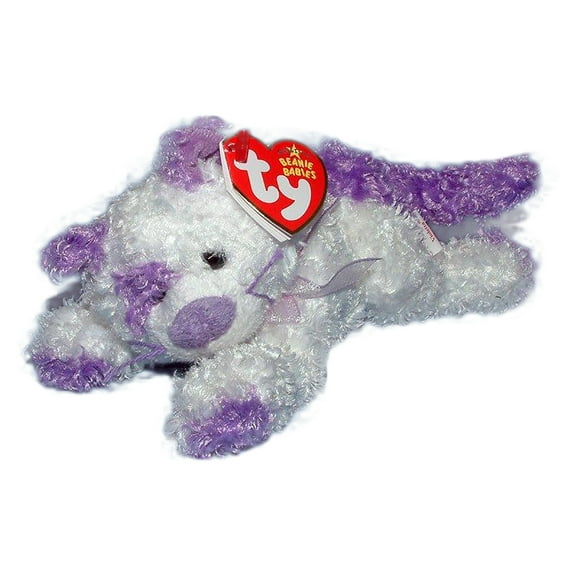 TY Beanie Baby - VIOLETTA the Purple Cat (8" Plush)(BONUS ONE RANDOM TY ERASER)