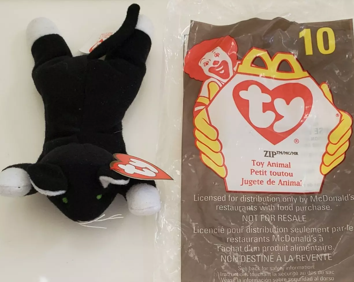 TY Beanie Baby - ZIP the Black Cat (TEENIE BEANIE BABAY McDonalds