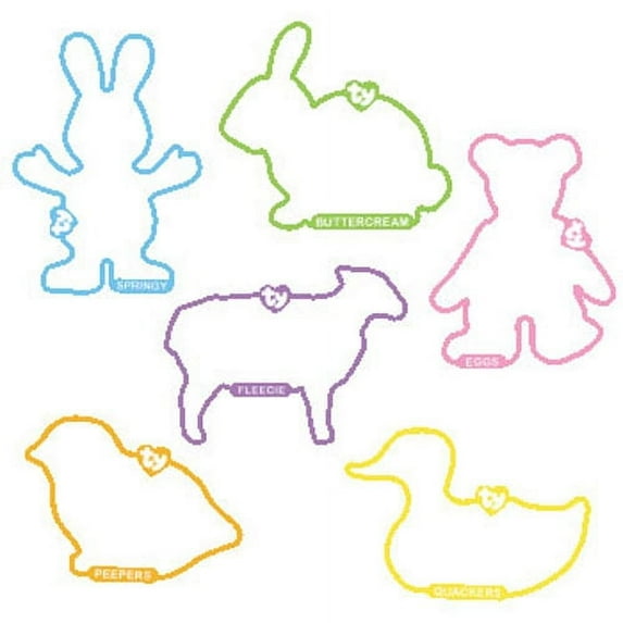 TY Beanie Bandz - Shaped Bands - SPRING Collection ( 12 pack )