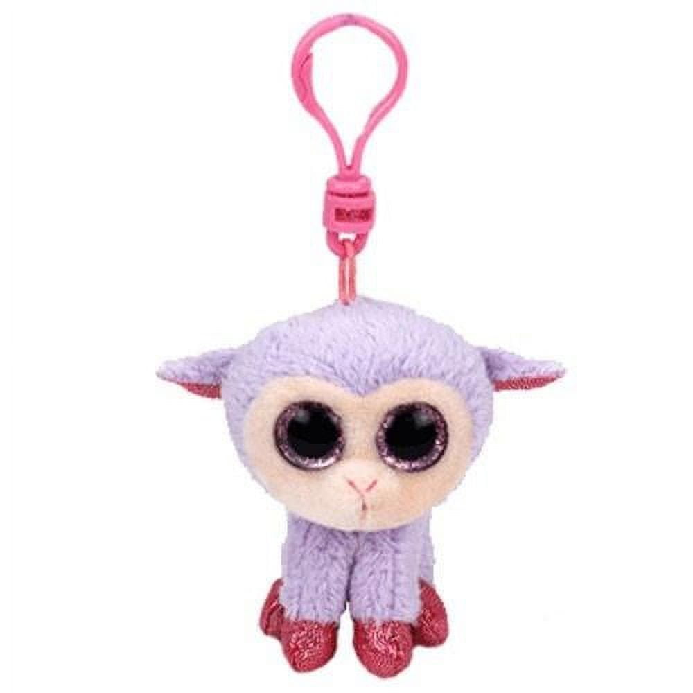 TY Beanie Beanies Lilli the Lavender Lamb Key Clip 4
