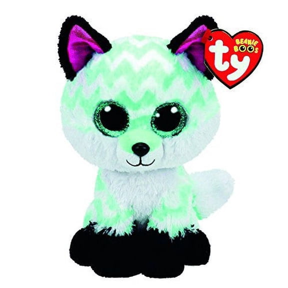 Ty Beanie Boos - Piper the Teal Fox, Medium (10"), Glitter Eyes, Claire's Exclusive, MWMT Stuffed Animal Toy