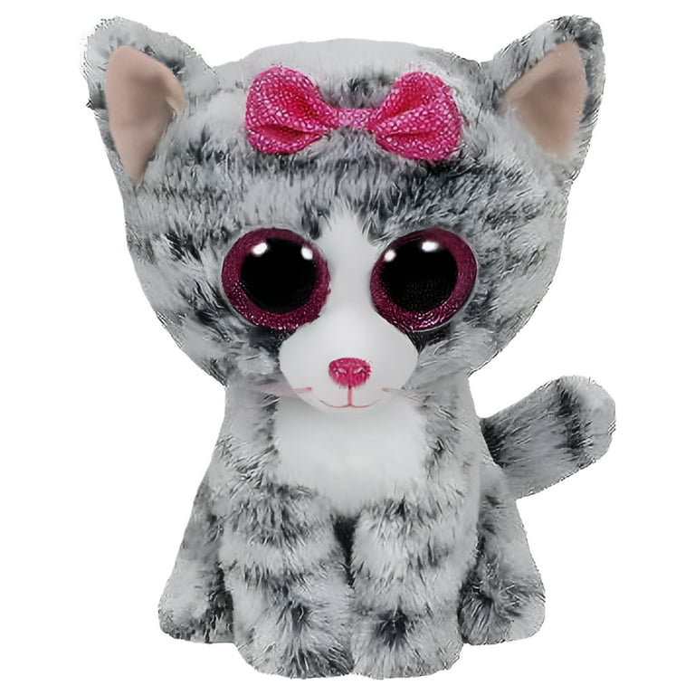 TY Beanie Boo Stuffed Animal Kiki the Glitter Eye Kitten, 15cm