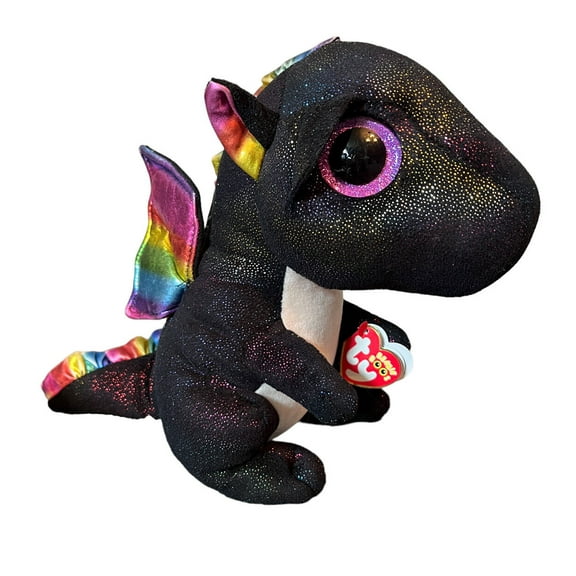TY Beanie Boos - ANORA the Dragon (Glitter Eyes) (Medium Size - 9" Plush)(BONUS 1 RANDOM TY ERASER)