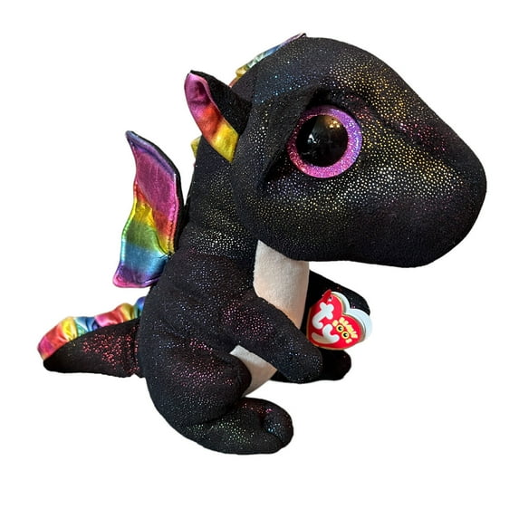 TY Beanie Boos - ANORA the Dragon (Glitter Eyes) (Medium Size - 9" Plush)(BONUS 1 RANDOM TY ERASER)