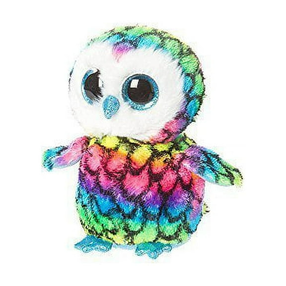 TY Beanie Boos - ARIA the Rainbow Owl (Glitter Eyes) (Medium 9" Plush) NO TY HANG TAG
