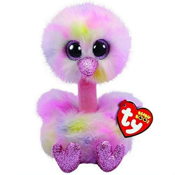 TY Beanie Boos - Avery The Osterich (Glitter Eyes)( Regular Size 6" Plush)(BONUS 1 FUN CHOPS)