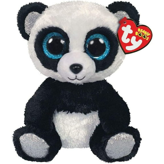TY Beanie Boos - BAMBOO the Panda (Blue Glitter Eyes - Silver Feet)(Regular Size - 6 inch)