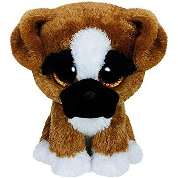 TY Beanie Boos - BRUTUS the Boxer Dog (Glittery Eyes) (Medium Size 9") Plush