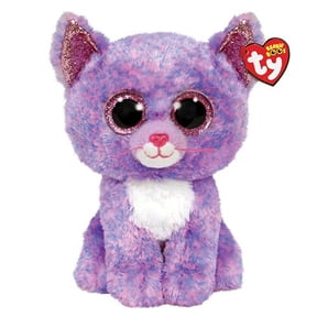 TY Beanie Boos - CASSIDY the Speckled Cat (Glitter Eyes) (Regular Size 6" Plush - MWMTs)(BONUS 1 FUN CHOPS & 1 TY CARD)