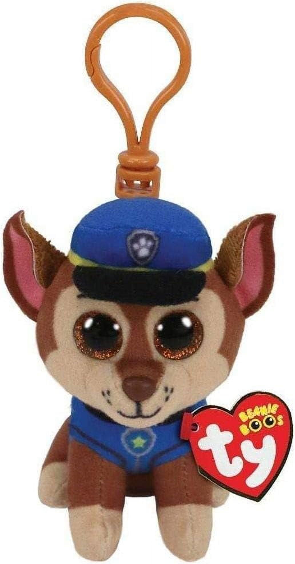 TY Beanie Boos - CHASE Shepard dog Plastic Clip (Bonus 1 Fun Chops)