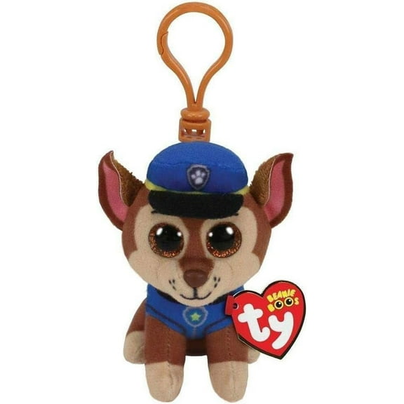 TY Beanie Boos - CHASE Shepard dog Plastic Clip (Bonus 1 Fun Chops)