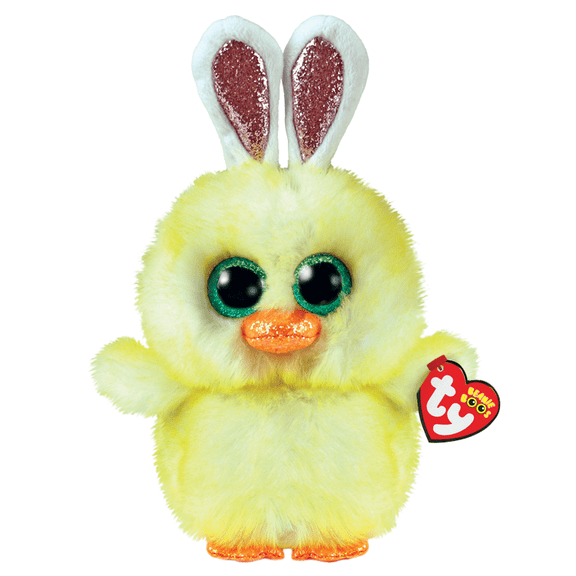 TY Beanie Boos - COOP the Easter Chick w/ Rabbit Ears (Glitter Eyes)(Regular Size - 6")(BONUS 1 FUN CHOPS & 1 TY CARD)