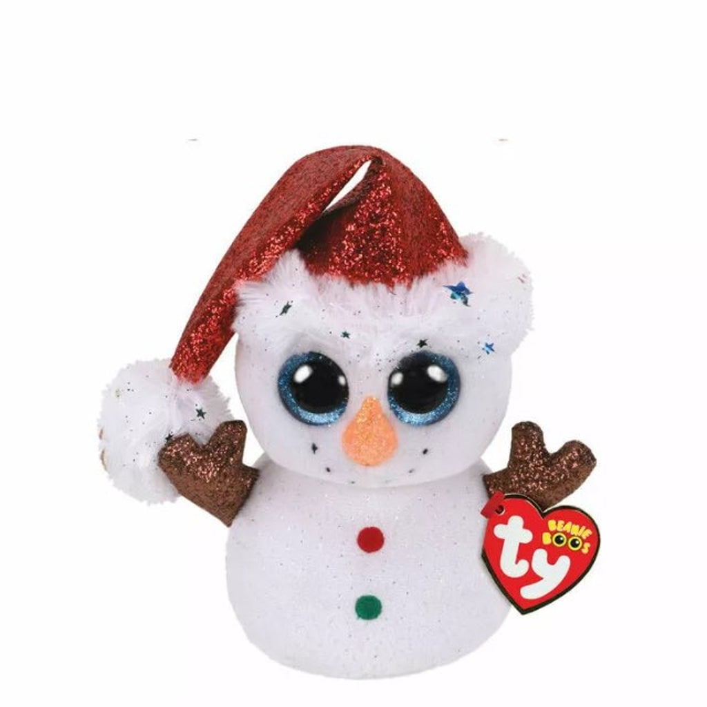 TY Beanie Boos - Christmas Flurry Snowman (Glitter Eyes Small 6