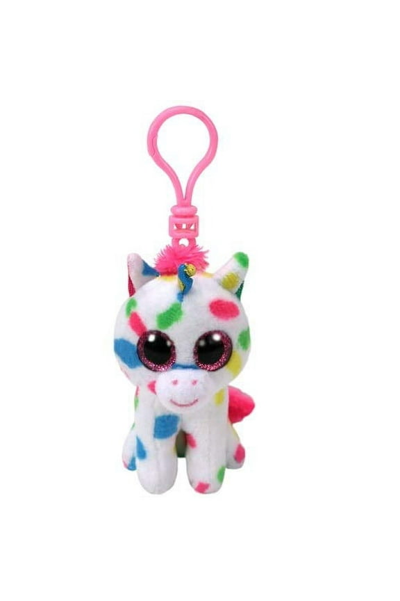 Beanie Boos - HARMONIE the Unicorn (Glitter Eyes) (Plastic Key Clip)