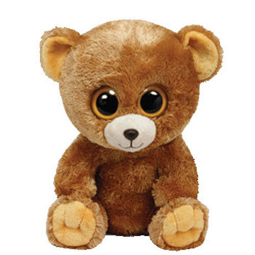 TY Beanie Boos HONEY the Brown Bear Solid Eye Color Regular Size 6 inch