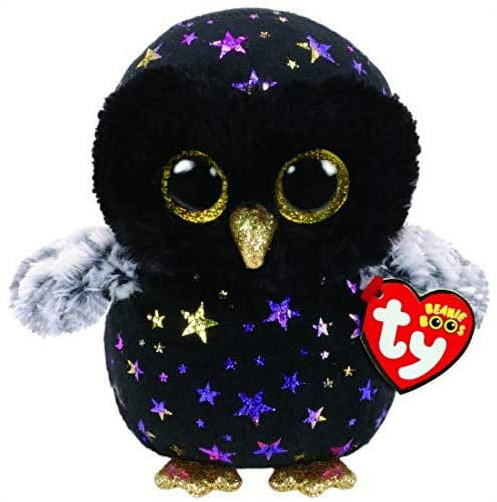 TY Beanie Boos Hyde The Black Owl Glitter Eyes Small 6