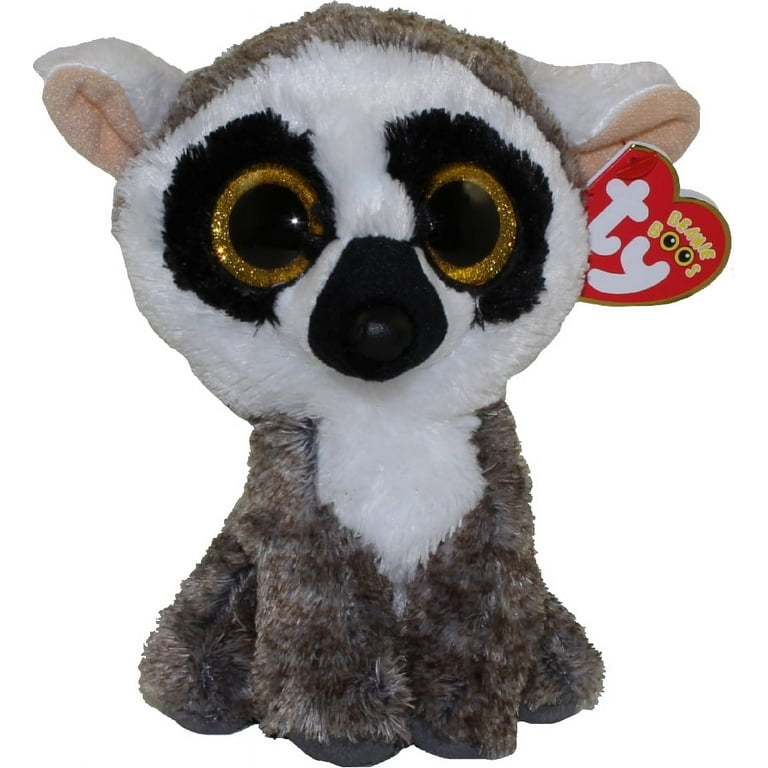 Ty Beanie Boos ぬいぐるみ TY Beanie Boos Linus the Lemur Plush Toy with Glitter Eyes Regular