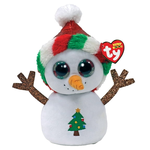 TY Beanie Boos - MISTY the Snowman (Glitter Eyes)(Regular Size - 6" Plush)(BONUS 1 FUN CHOPS)