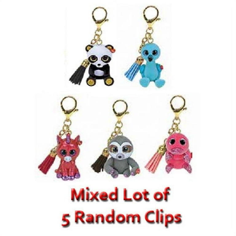 TY Beanie Boos Mini Boo Collectible Figure Clips Bulk Mixed Lot of 5 Random Clips