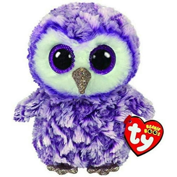 TY Beanie Boos - Moonlight The Puple Owl (Glitter Eyes) Small 6" Plush
